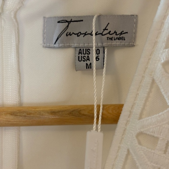 NWT Two Sisters Australia Scarlett White Lace Midi Dress - Picture 4 of 11